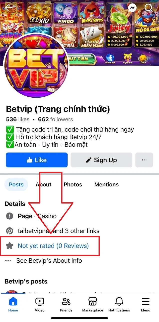 review fanpage betvip