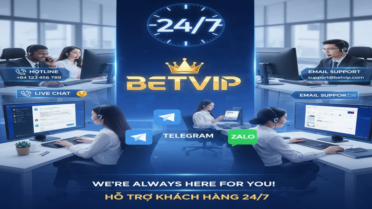 Liên hệ hỗ trợ 24/7 Betvip