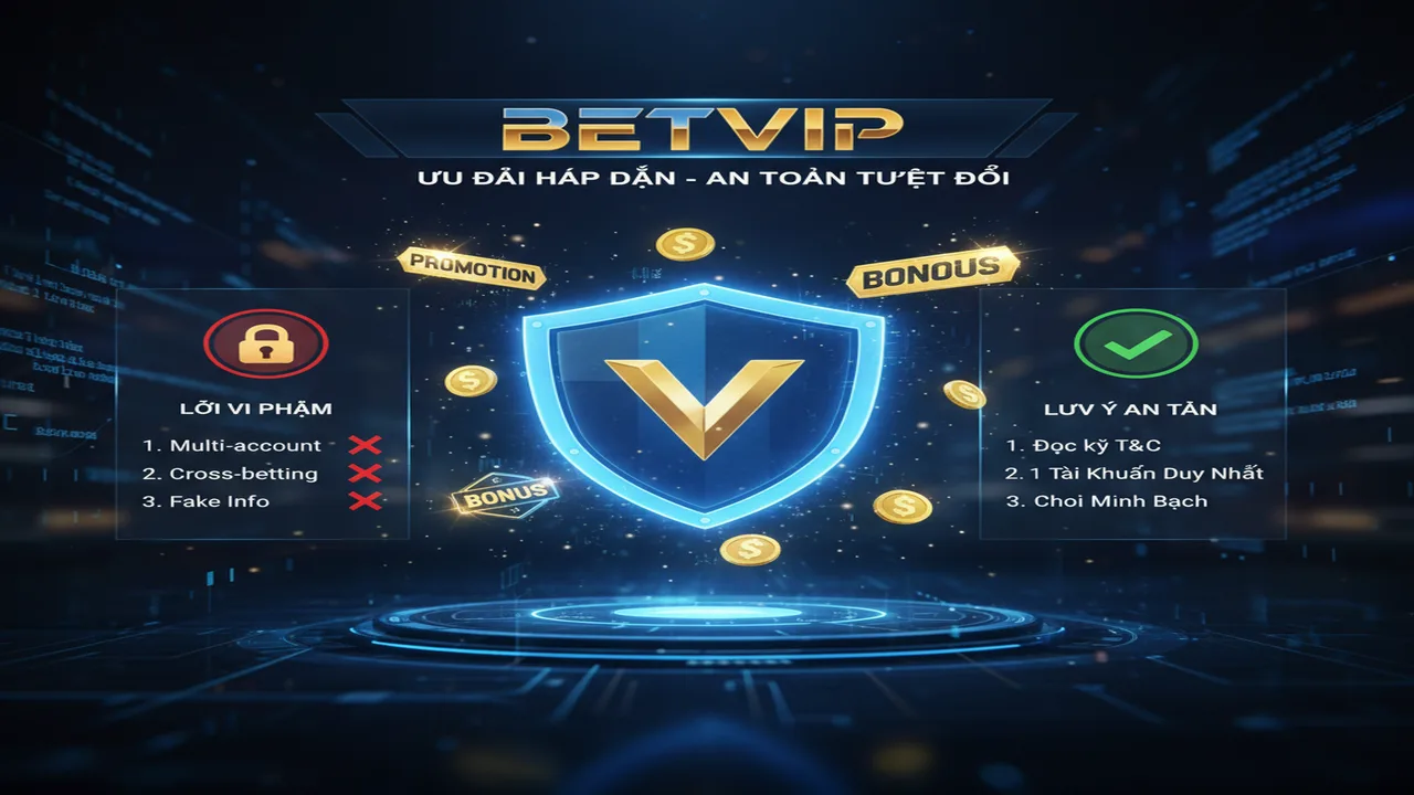 Tránh khóa nick KM Betvip