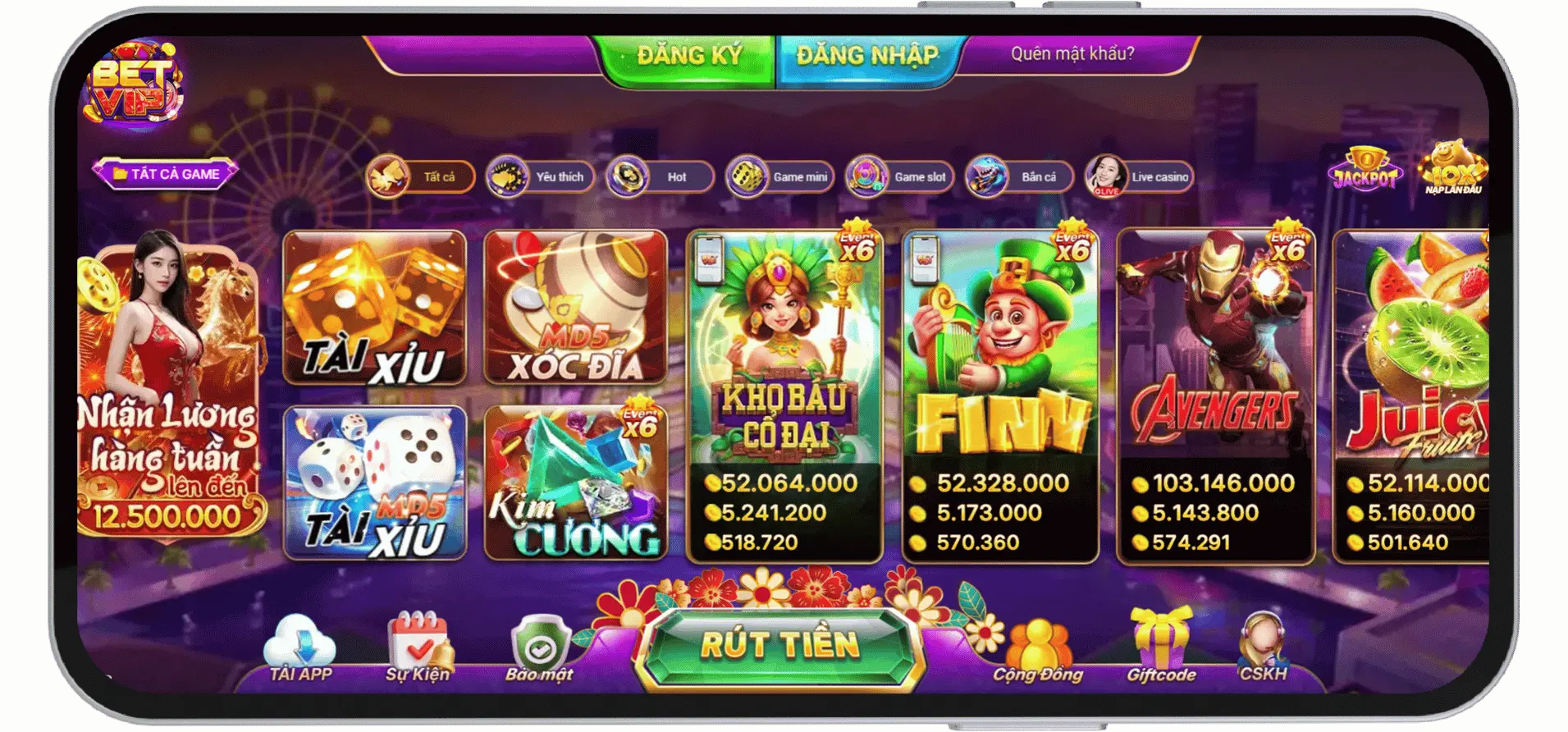 Giao diện sảnh Taibetvip.com